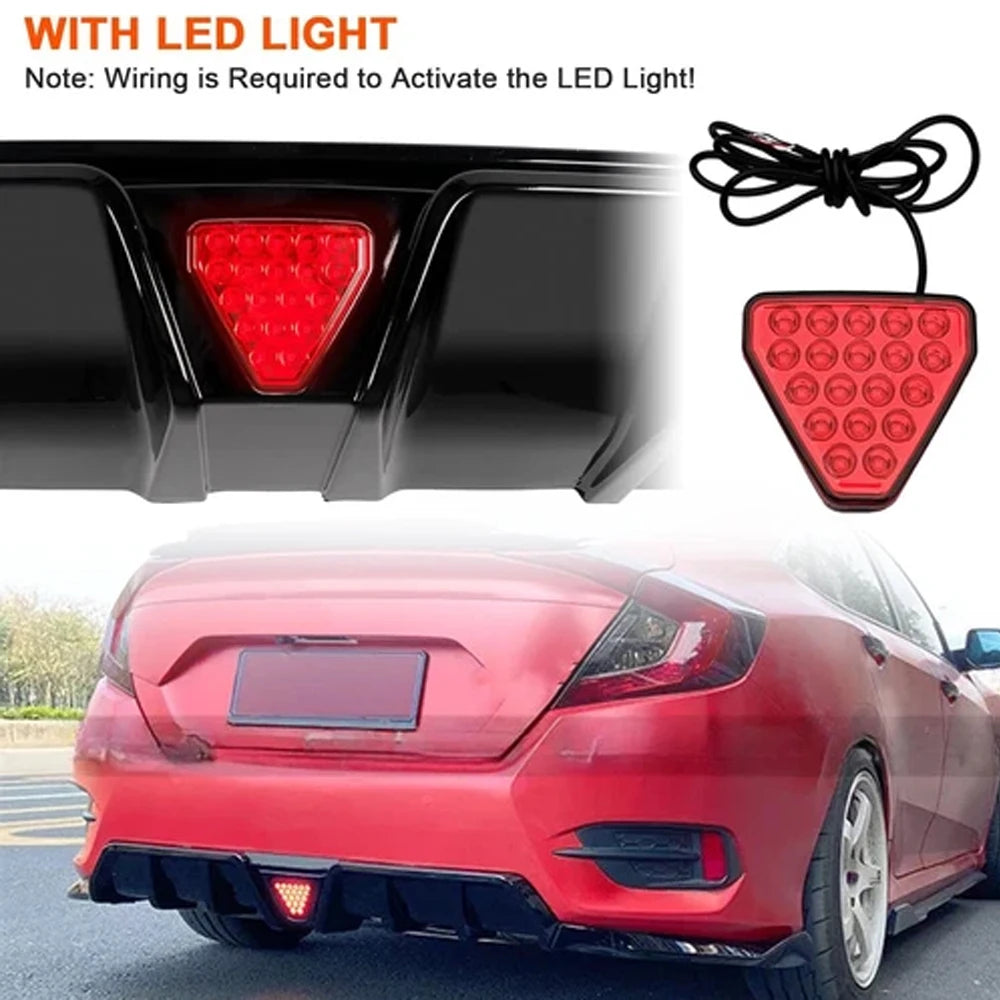 2016-2021 Honda Civic Rear Diffuser & Splitters  – 10th Gen Civic Rear Diffuser, Third Brake Light, & Splitters