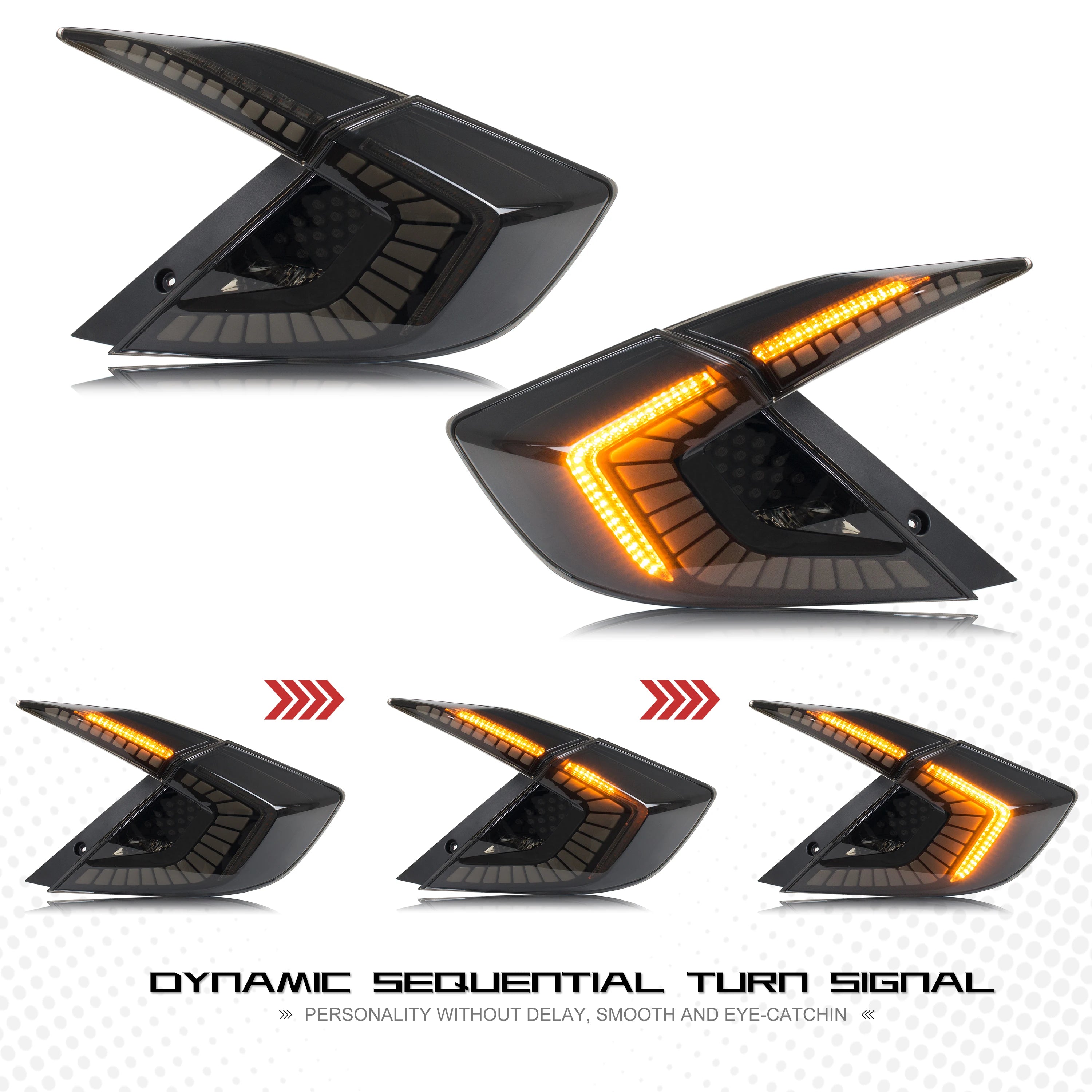 2016-2021 Honda Civic LED Tail Lights – 10th Gen Sequential Turn Signal