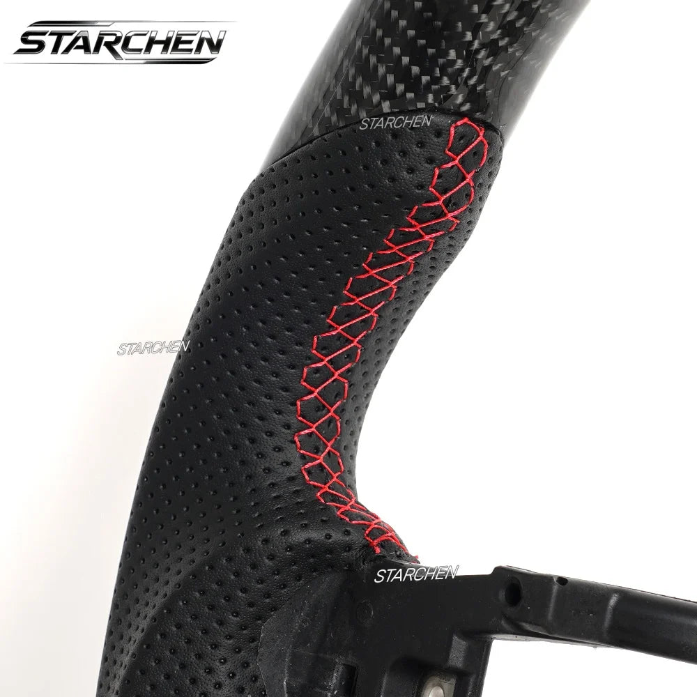 Carbon Fiber Steering Wheel for Honda Civic 2022–2027 & Acura Integra 2023–2027 – Red Stitching