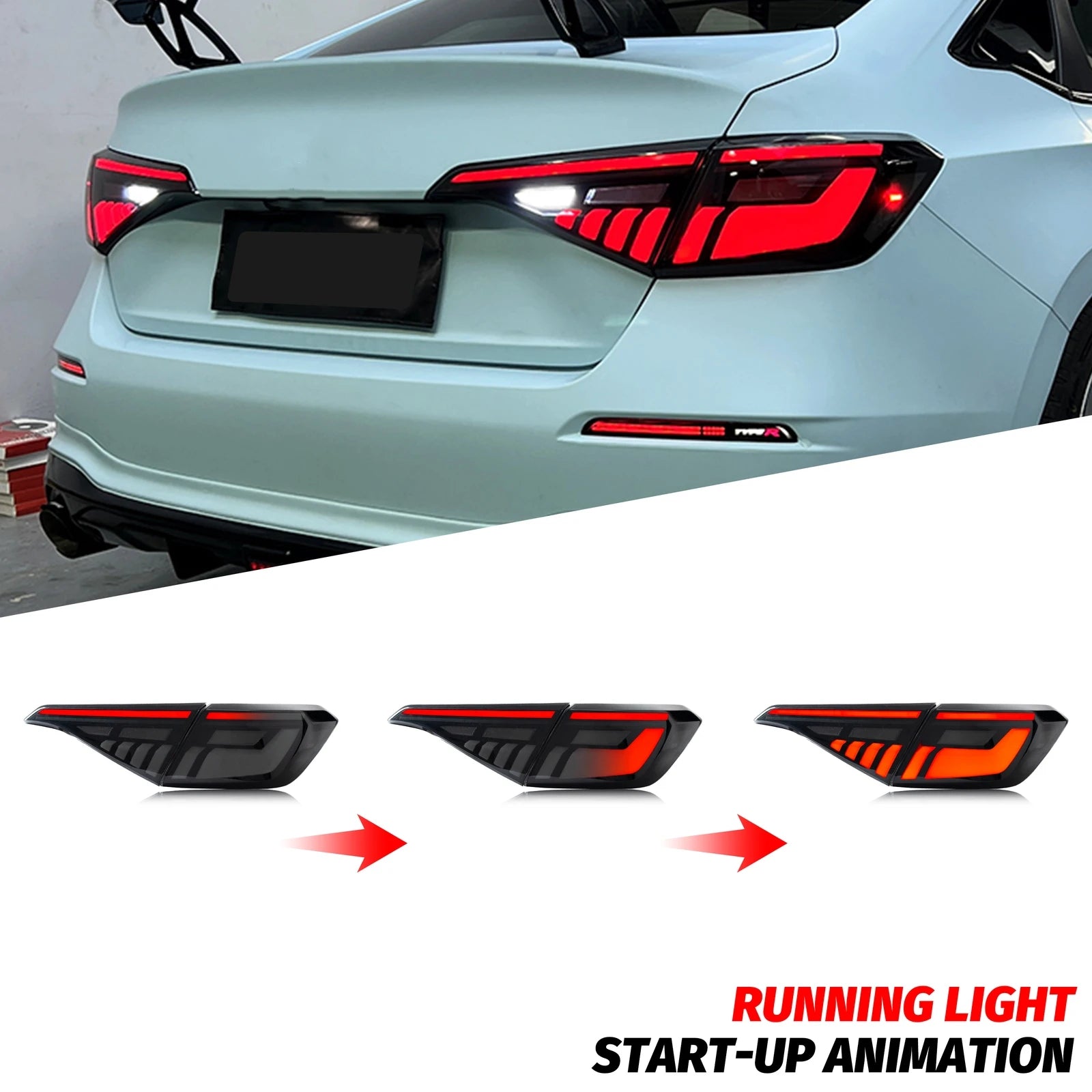 2022–2027 Honda Civic LED Tail Lights – 11th Gen Sequential Turn Signal