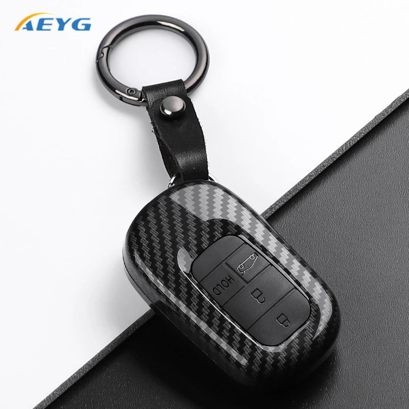Carbon Fiber Key Fob Cover for 2022–2027 Honda Civic, Accord, CR-V, HR-V & Pilot