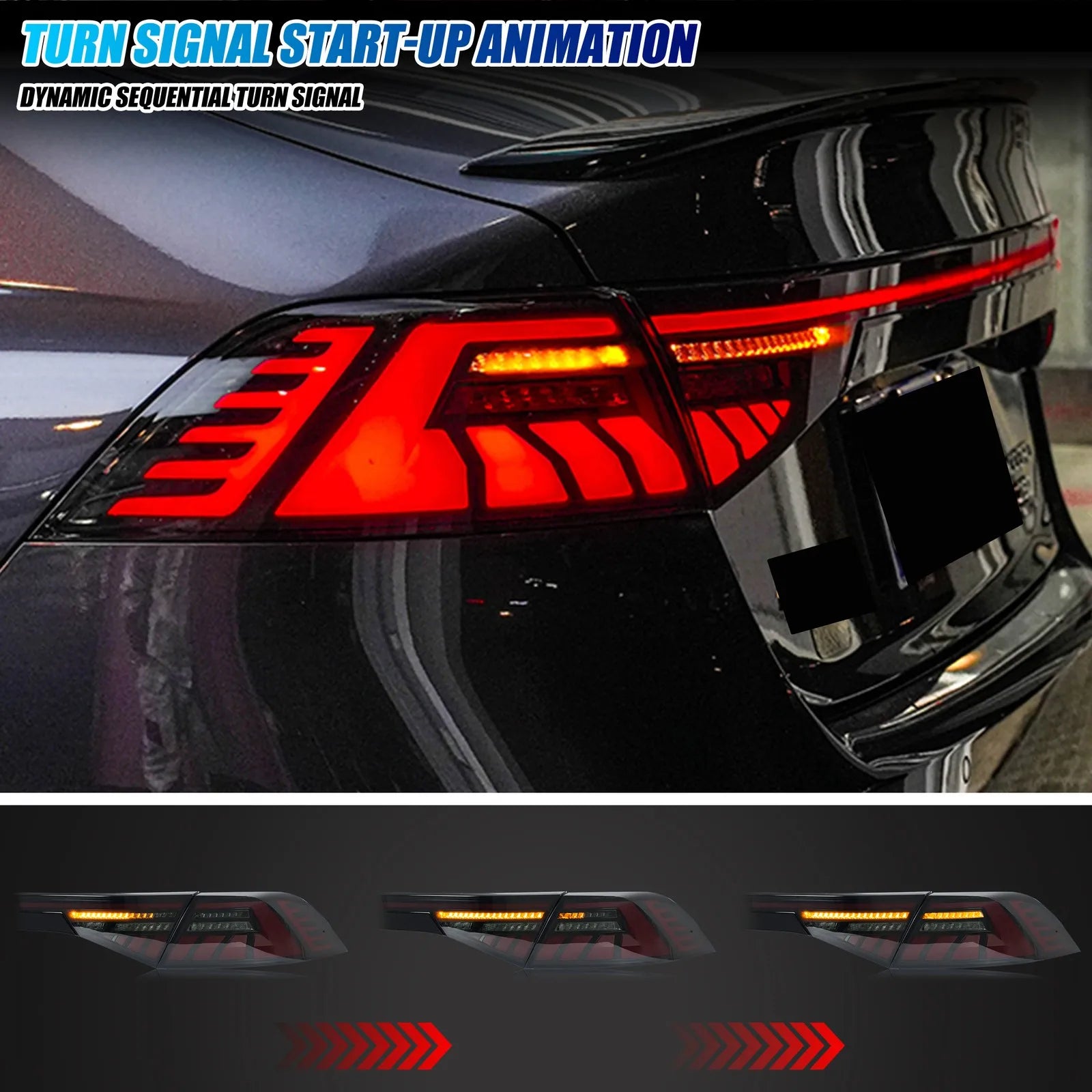 2024–2027 Honda Accord 11th Gen LED Tail Lights – Sequential Turn Signal & Start-Up Animation