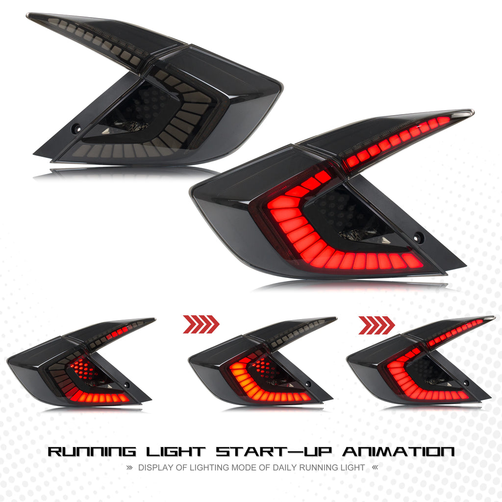2016-2021 Honda Civic LED Tail Lights – 10th Gen Sequential Turn Signal