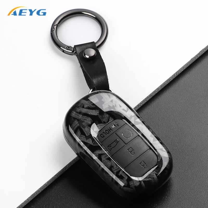 Carbon Fiber Key Fob Cover for 2022–2027 Honda Civic, Accord, CR-V, HR-V & Pilot